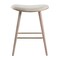 Saddle 26" Contemporary Counter Stool in Wood and Faux Leather with Metal - Set of 2